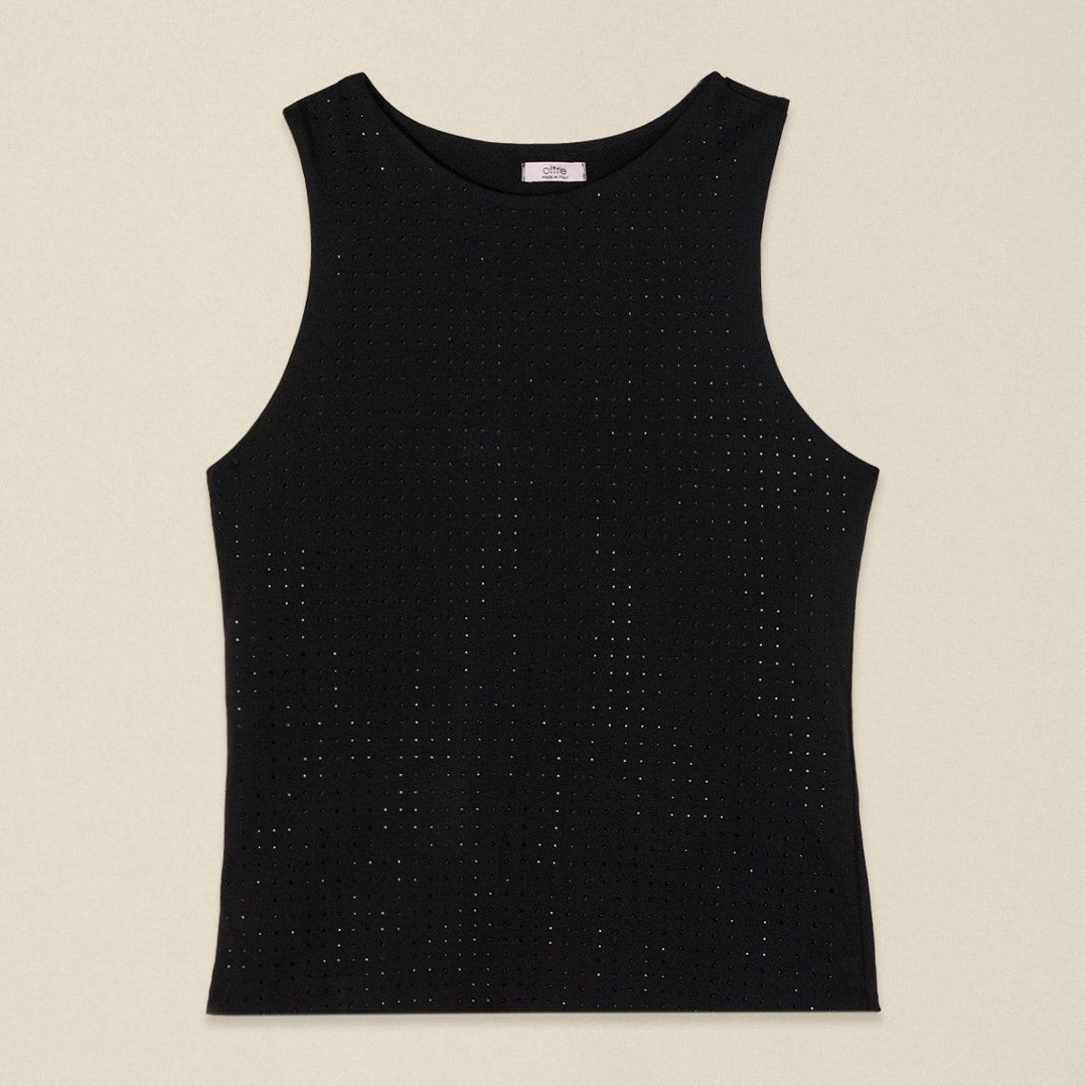 Oltre - Top de jersey con microcristales - Negro