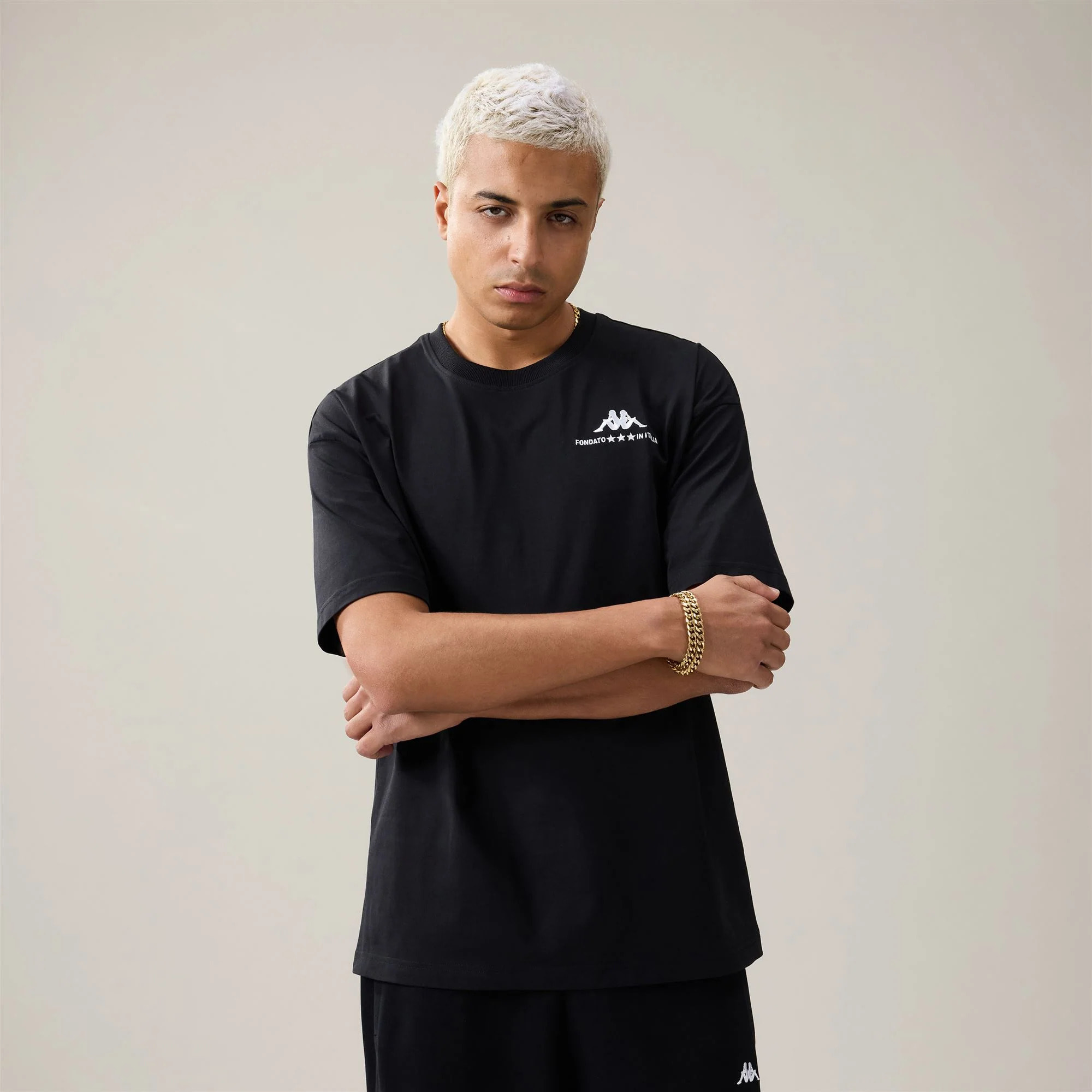 Kappa - T-Shirts & Top Uomo Nero - Authentic Sorond