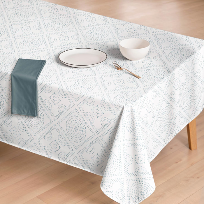 Nappe anti-taches BROKLIN BLEU - en 100 % coton