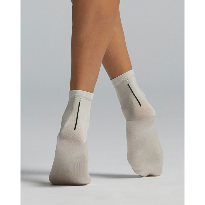 Calzino Cassiopea viscosa con strass sul retro