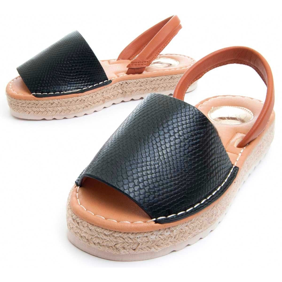 Sandalias de Plataforma - Negro - Altura: 4 cm