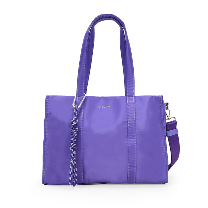 Bolso shopper de hombro lila