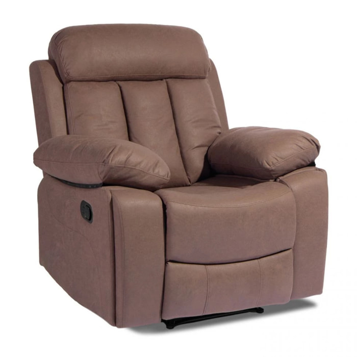 Sillón relax con reposapiés elevable en chocolate 93 cm Kendal Chocolate