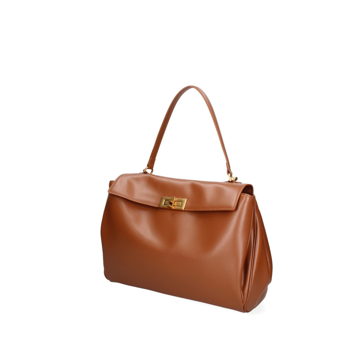 Borsa a mano da donna Made in Italy - Modello Lyria Pro - 100% pelle - 34.0 x 25.0 x 12.0 cm