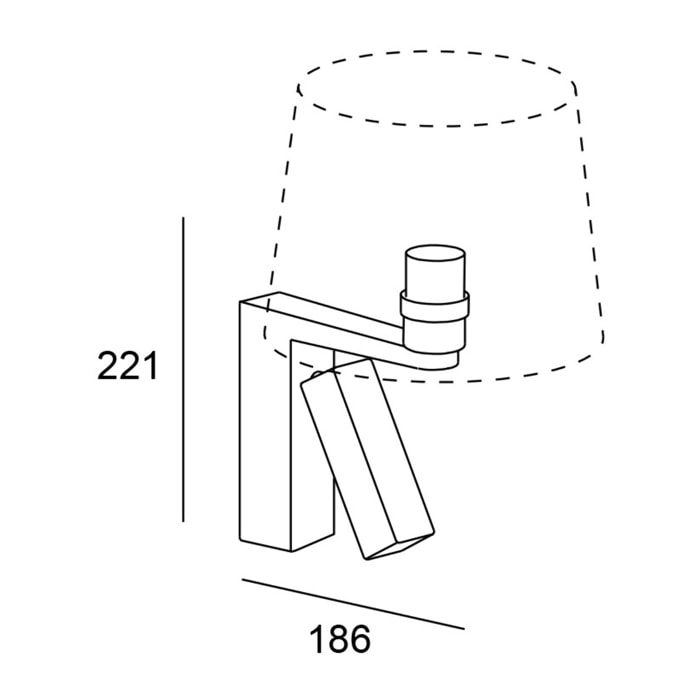 LEDS C4 Aplique LED Hall Surface Screen 3W Blanco Cálido 3000K para uso interior