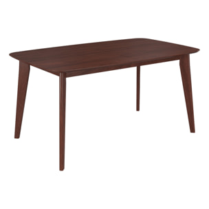 Table rectangulaire Oman 6/8 personnes extensible en bois foncé 150/180 cm