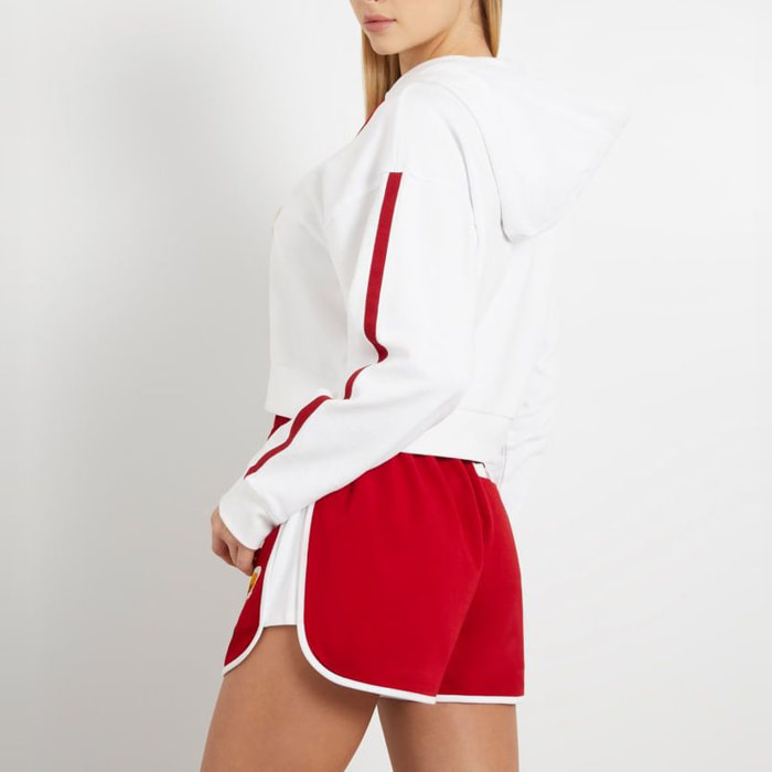 Sweat à capuche Zoey - logo - blanc