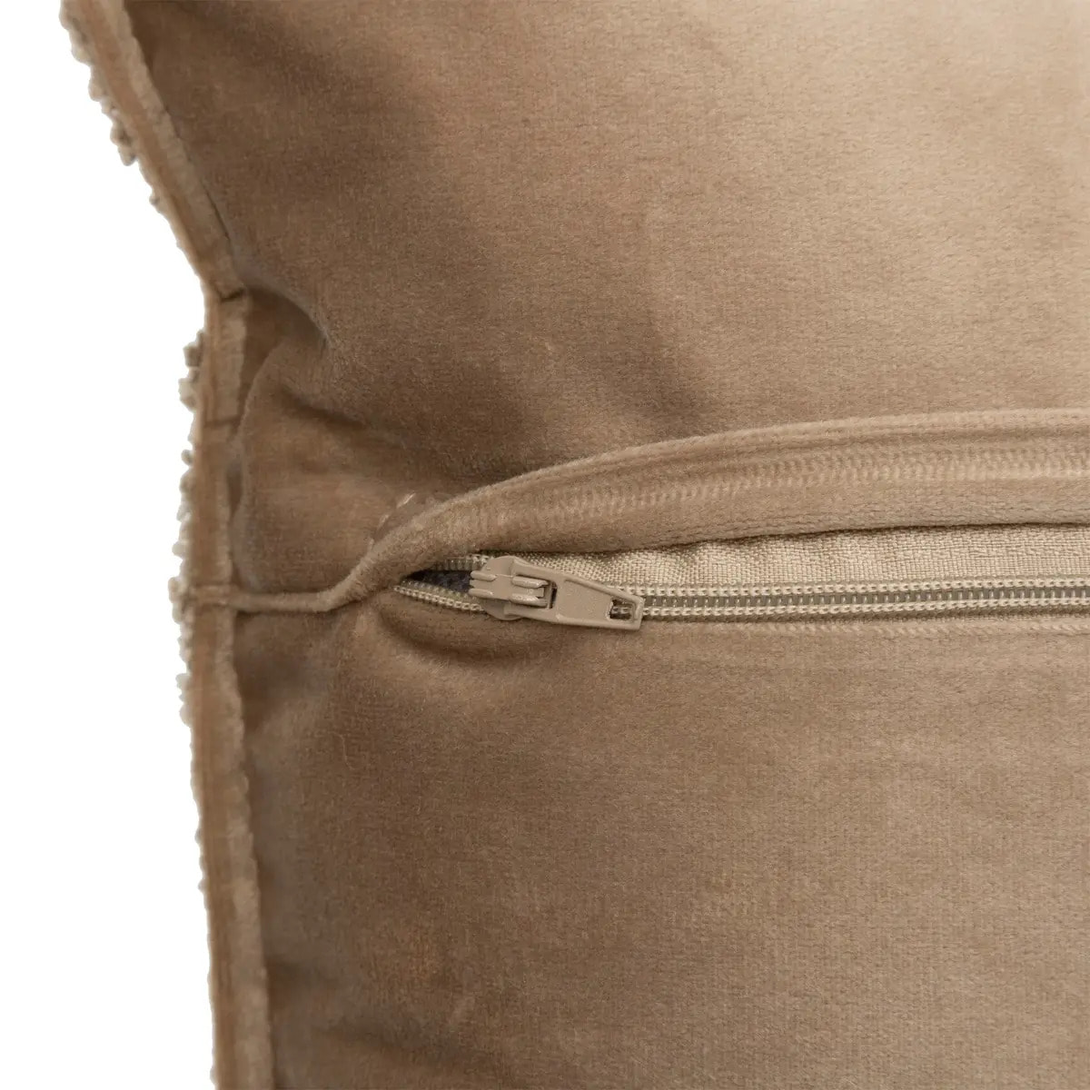 Coussin bouclette Soana beige lin 45x45cm