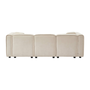 Canapé d'angle gauche 3 places tissu LESTER