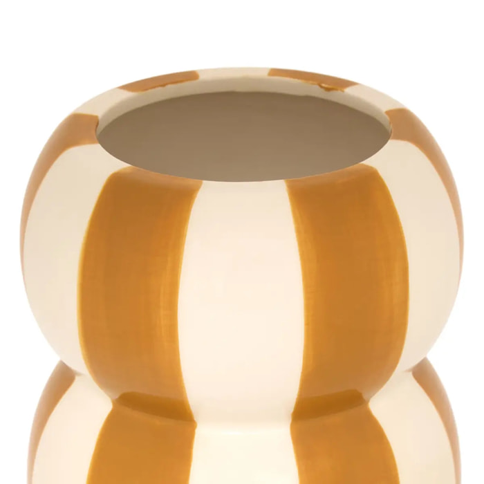 Vase Neya H.21cm rayé jaune