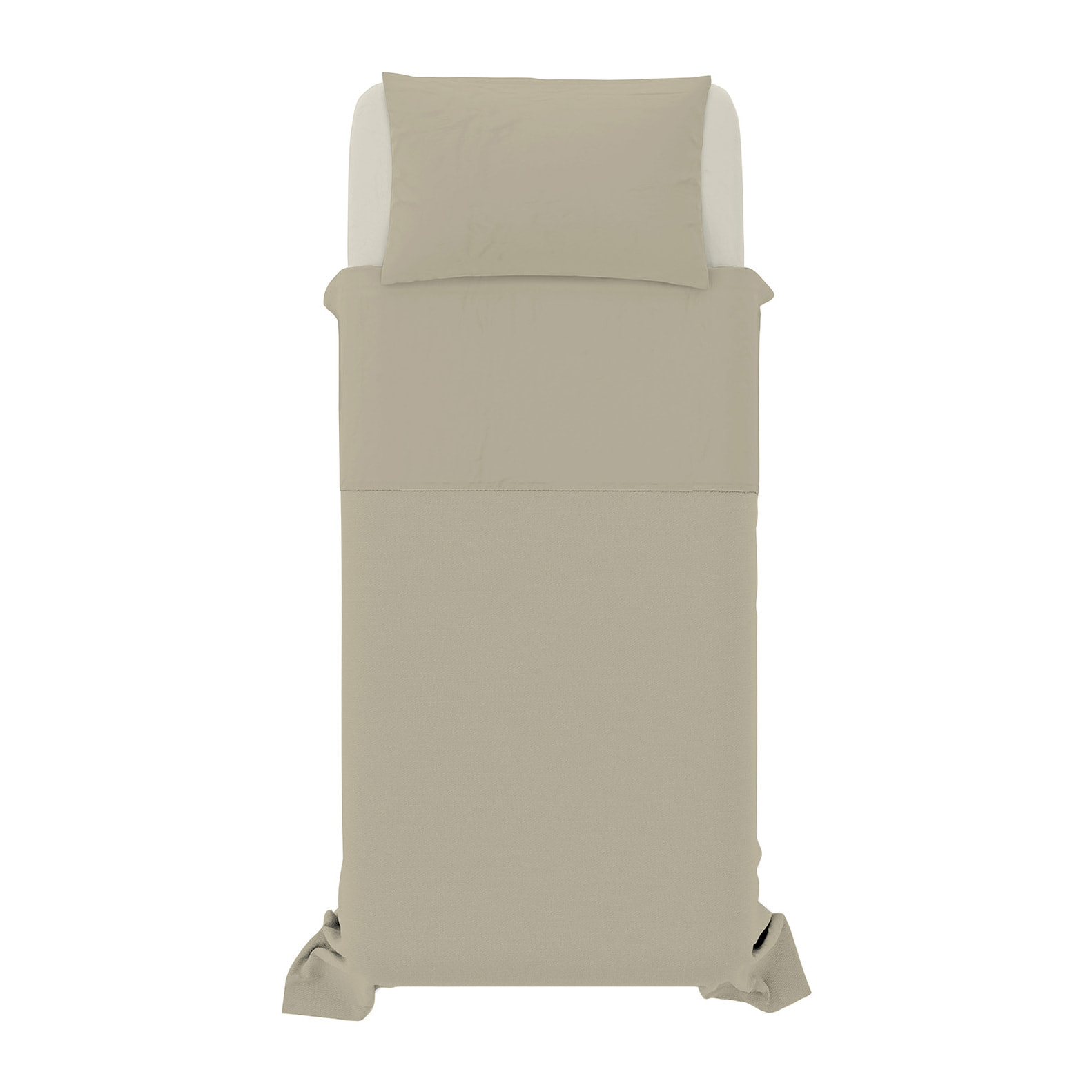 COMPLETO LETTO NATURAL COLOR, 100% COTONE - SINGOLO