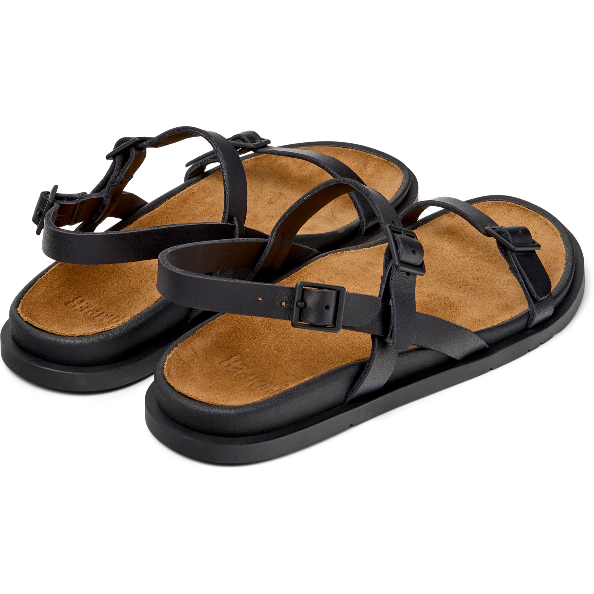 Sandalias - CAMPER Lluc Sandal - Negro - Cuero liso