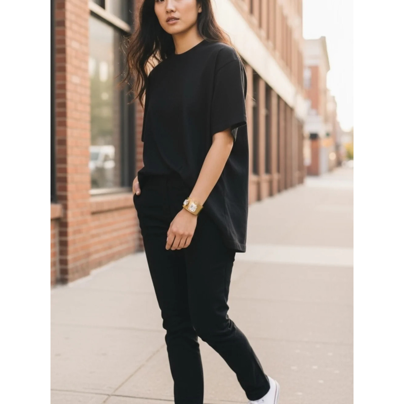 Brazalete ancho latón plata chapado 10µ y cristales diseño Gloria Mago