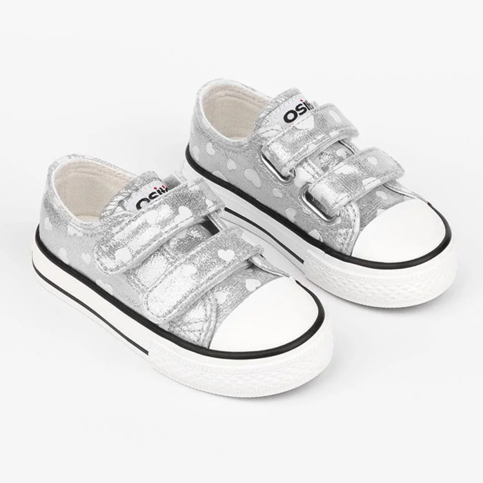 Zapatillas de Bebé Brillo Oscuridad Plata