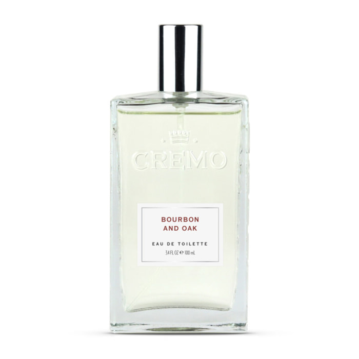 CREMO Eau de Toilette pour Homme 100ml Bourbon & Oak - Parfum épicé - Cadeau pour Homme