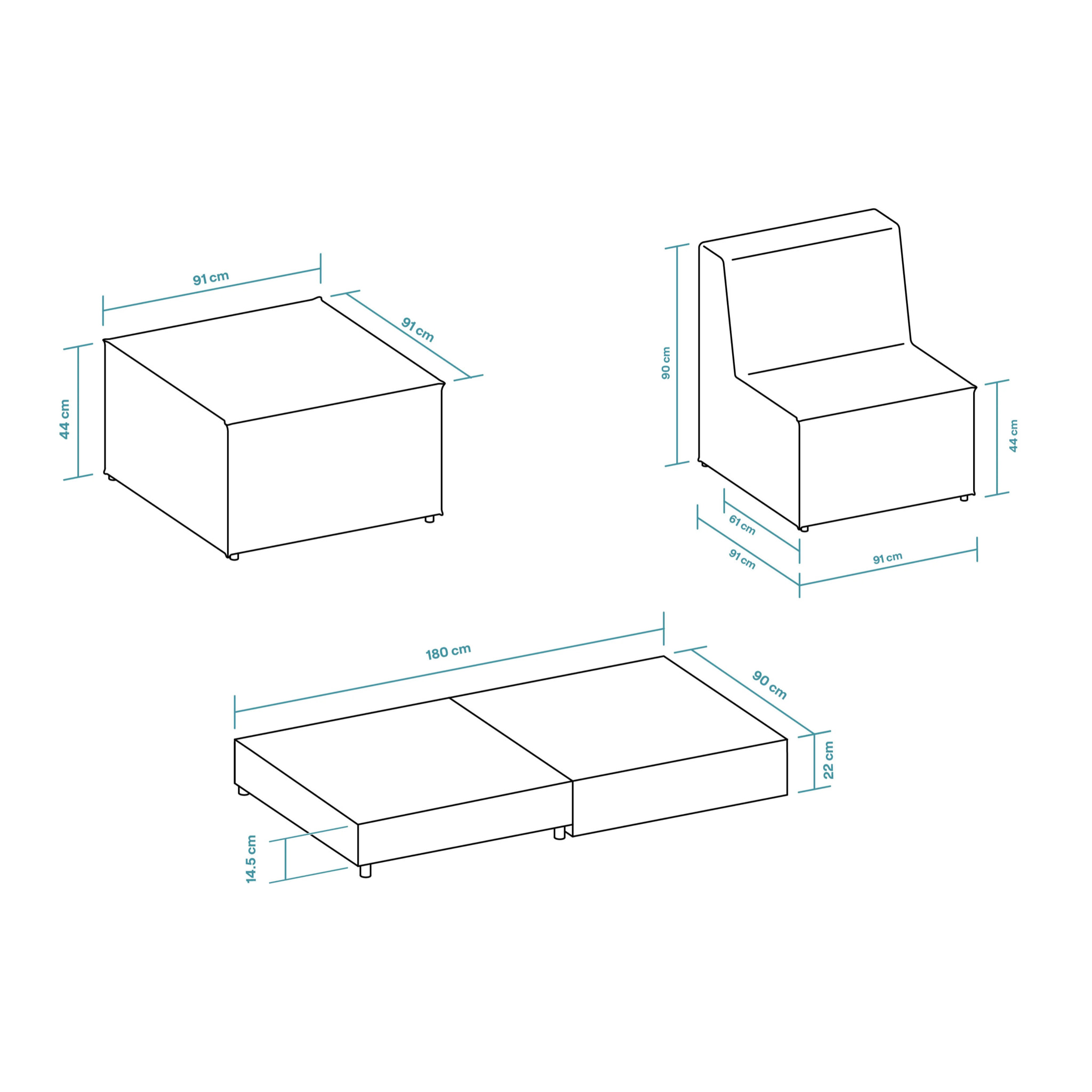 Puff Cama Marmota con Viscoelástica - Sillón Cama Plegable y Convertible - Diseño Elegante y Versátil para Visitas - Tejido de Alta Calidad - 3 Años de Garantía