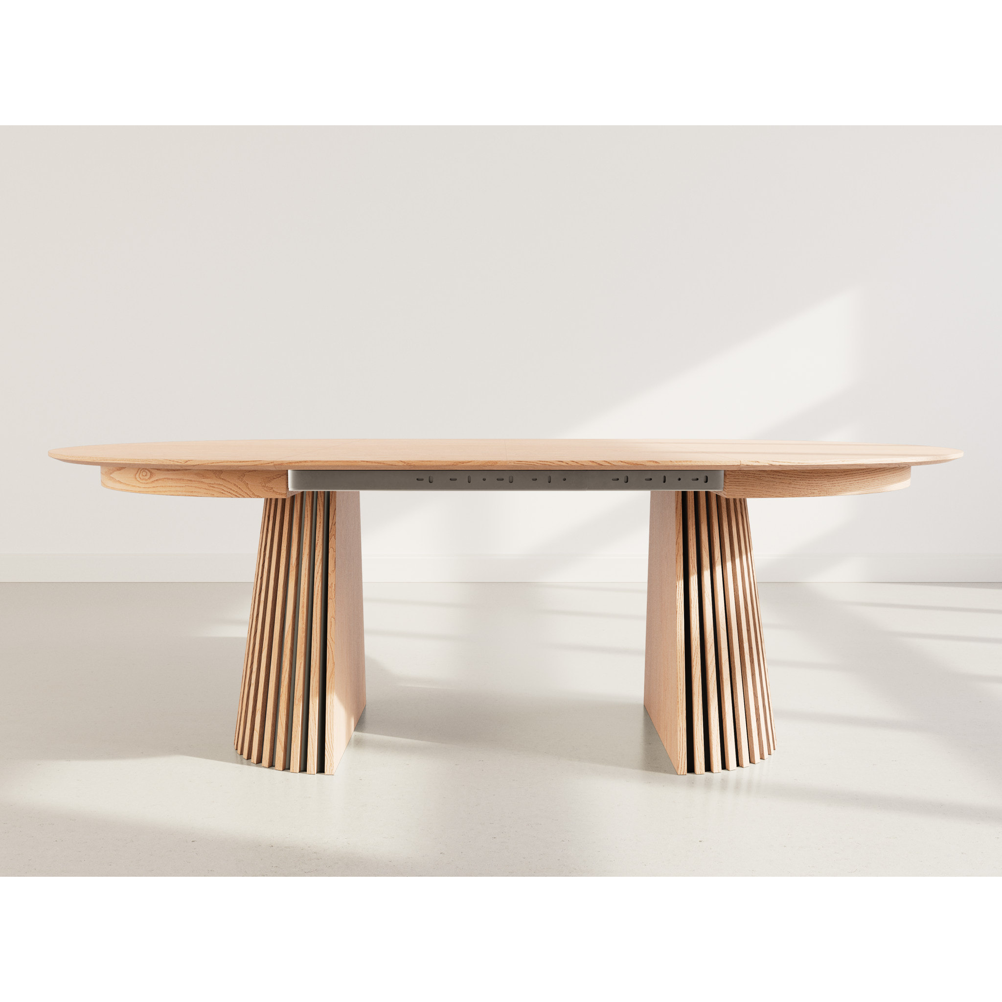 Freya - table à manger ronde extensible - 6 à 10 personnes - Bois