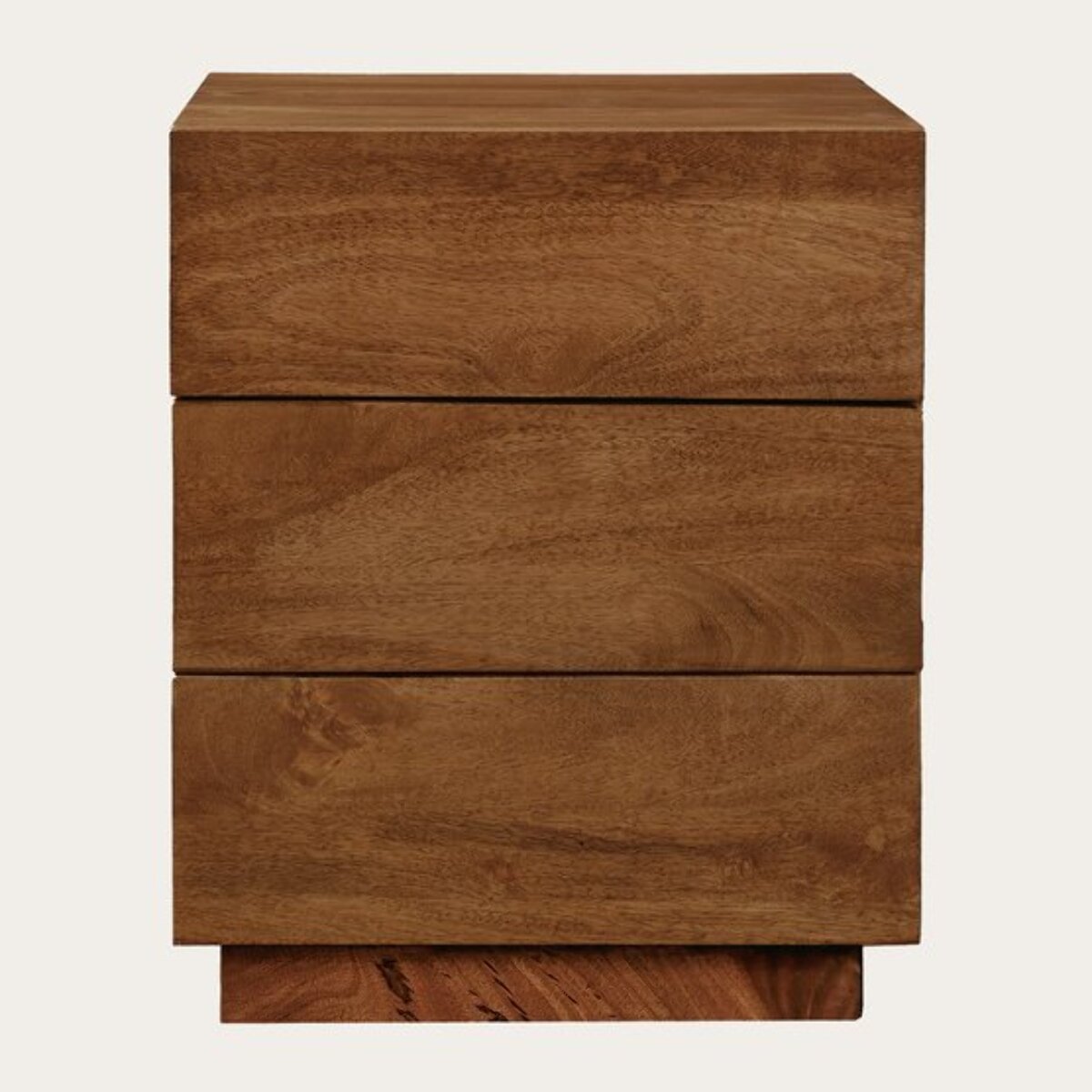 Table de chevet Moru -bois massif de mangue-couleur noyer 40 x 50 x 38 cm