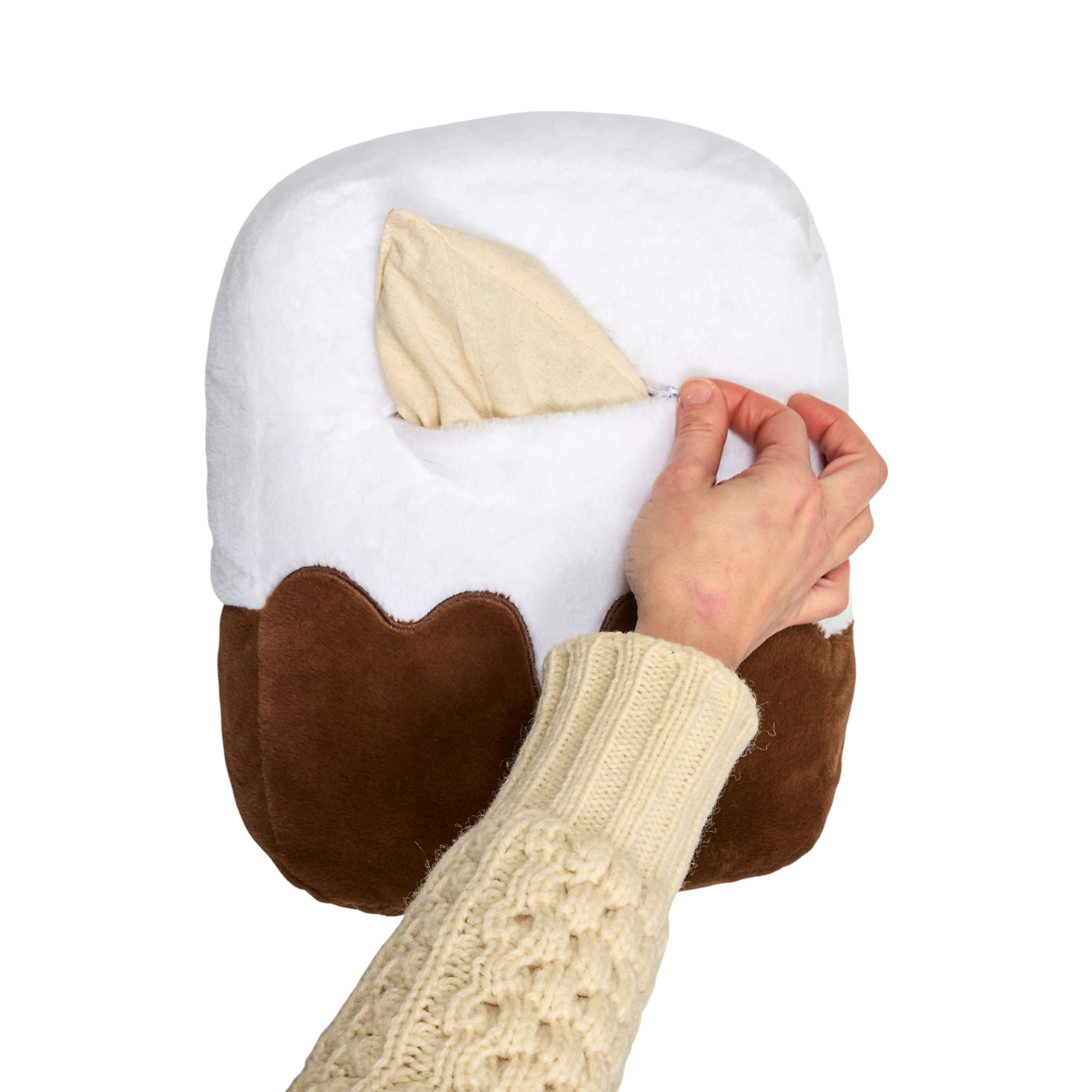 Peluche - THE CONCEPT FACTORY - Glace Kawaii - Micro Ondable - Blanc