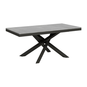 Mesa extensible 90x180/284 cm Volantis Evolution Cemento estructura Antracita