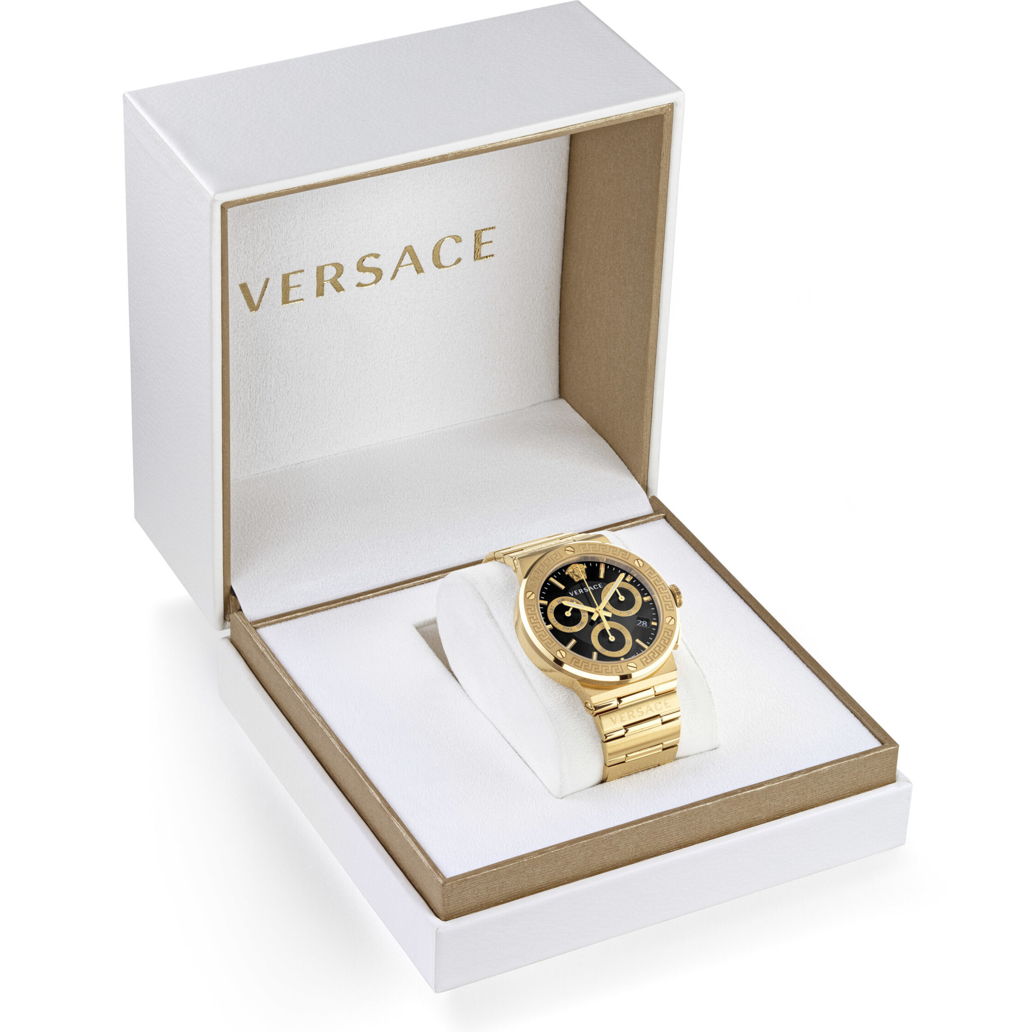Versace Reloj Cronógrafo De Cuarzo Greca Logo Chrono
