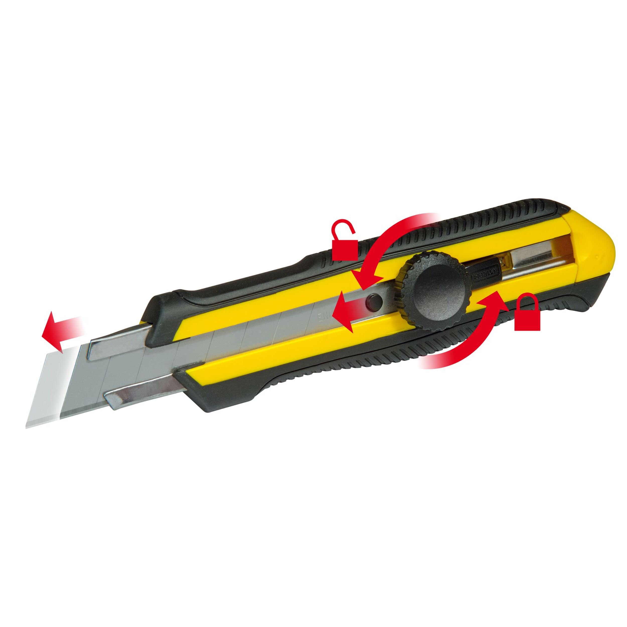 Cutter - 18 mm - Bimatière - Sécable en 7 Segments - STANLEY, 0-10-417