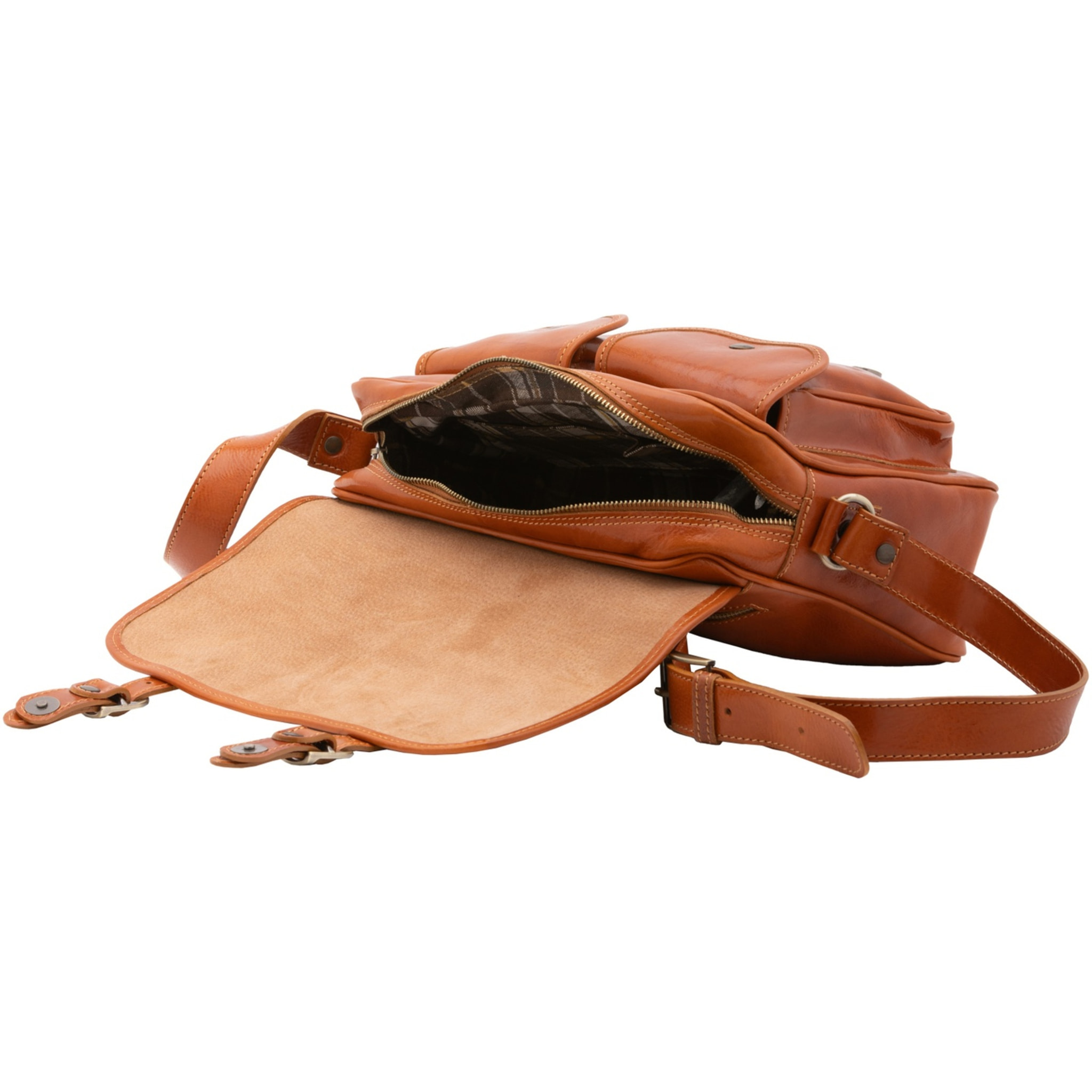 Borsa a tracolla da donna - Modello False - Vera pelle - 32.0 x 23.0 x 15.0 cm