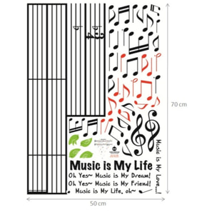 Stickers Muraux décoration adhésifs Music is my life