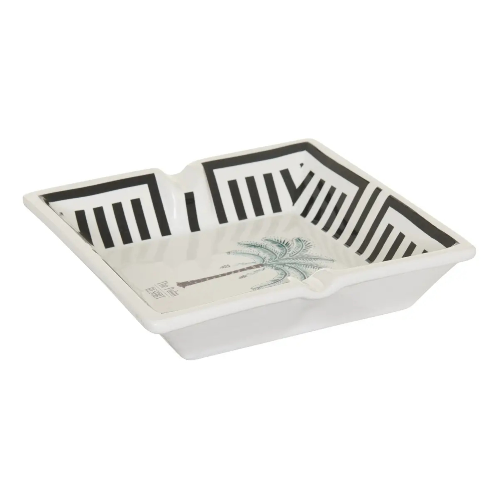 Cendrier Reso 18,2x18,2x4cm motif palmier