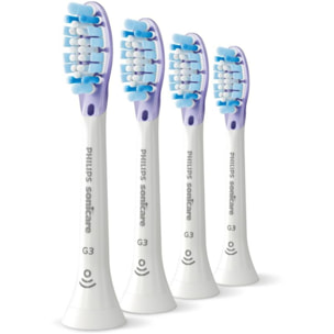 Brossette dentaire PHILIPS Sonicare lot de 4 - HX9054/87 white Gum Care - soin des gencives G3