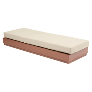 Lit de piscine Allure beige acajou