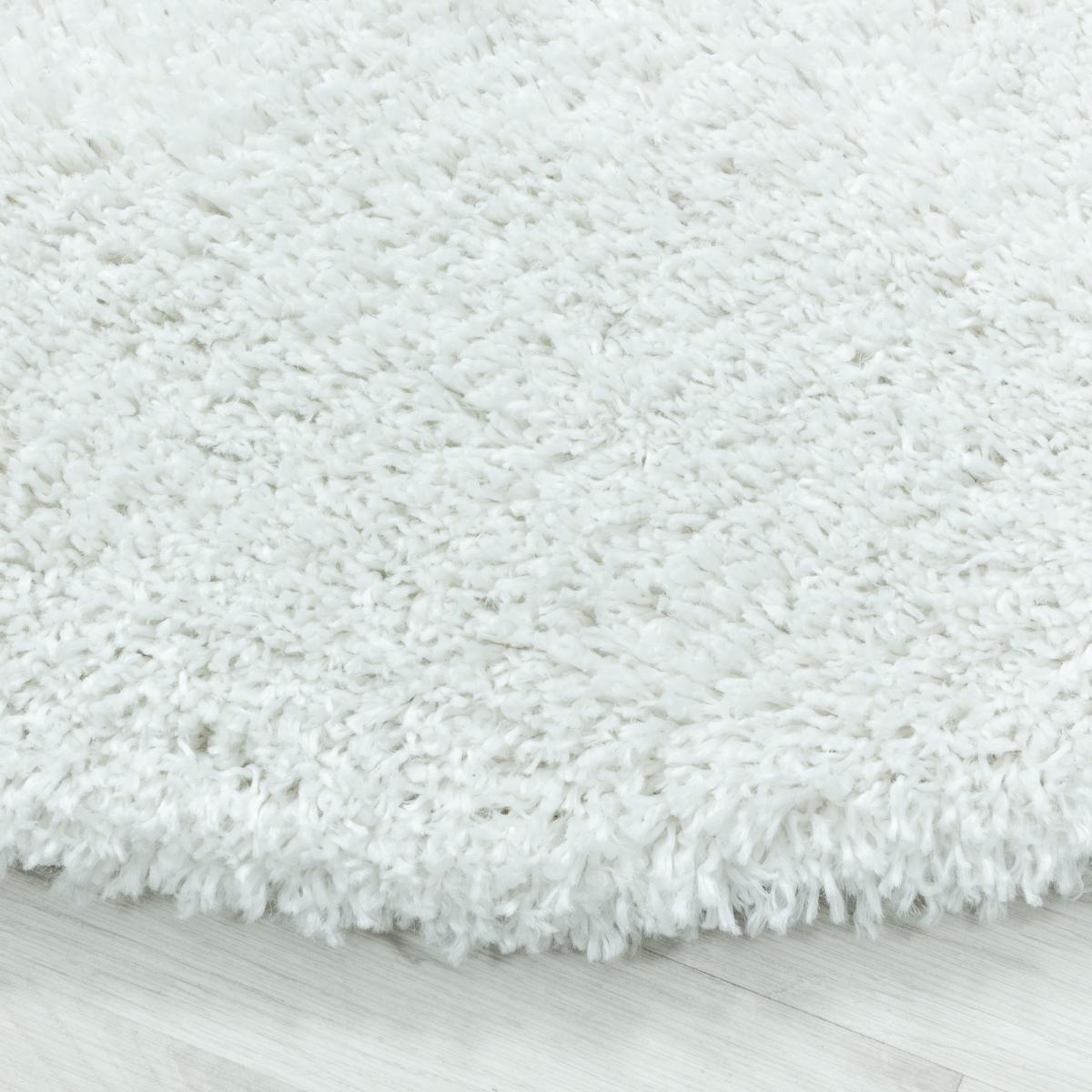 Tapis poils longs shaggy tissé motif uni TENI