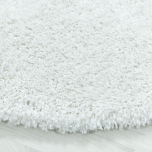 Tapis poils longs shaggy tissé motif uni TENI