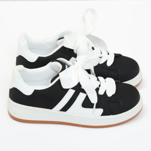 Sneakers in simil pelle bicolore