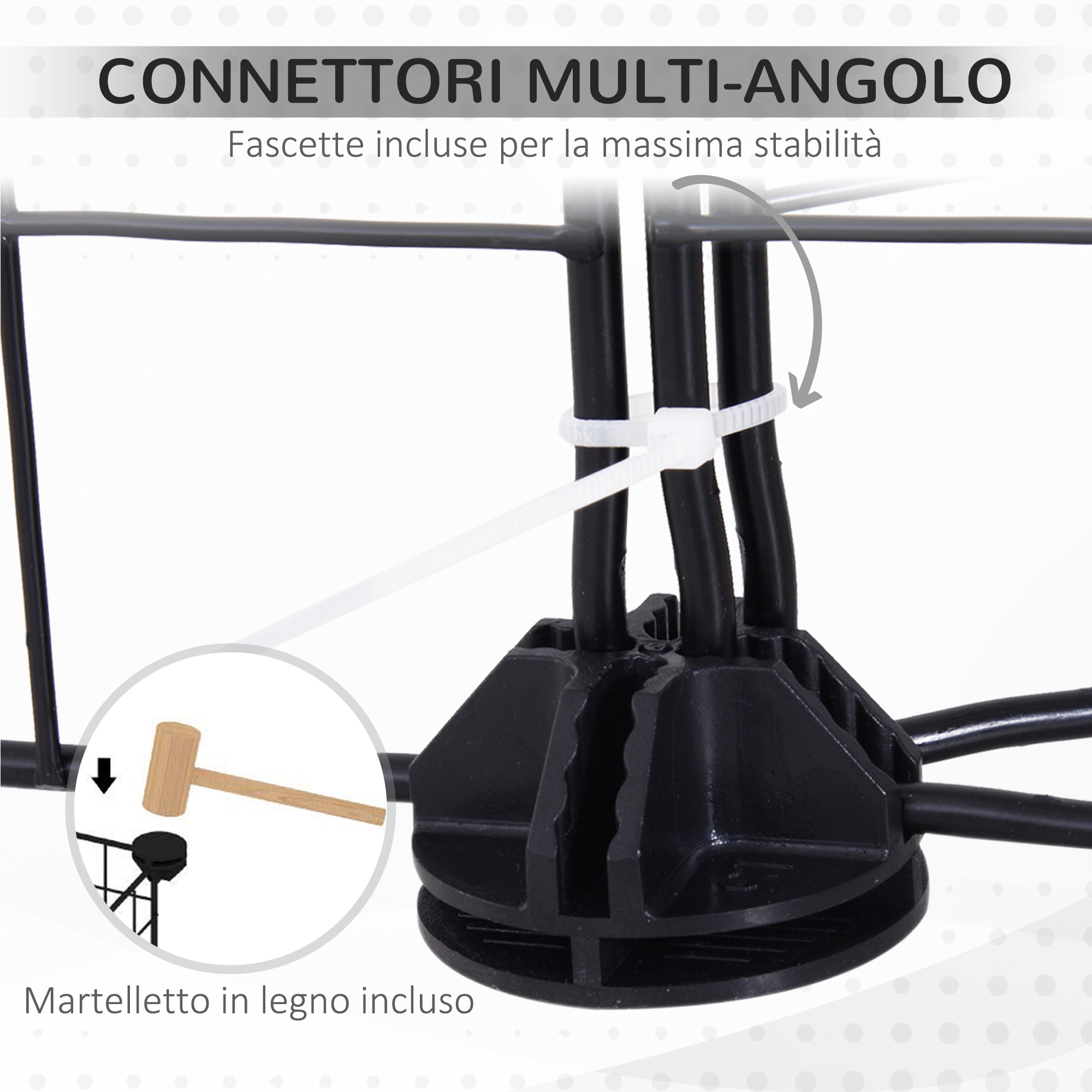 PawHut Recinto per Conigli e Porcellini d'India Modulabile con Accessori Montaggio, 105x70x35cm - Nero