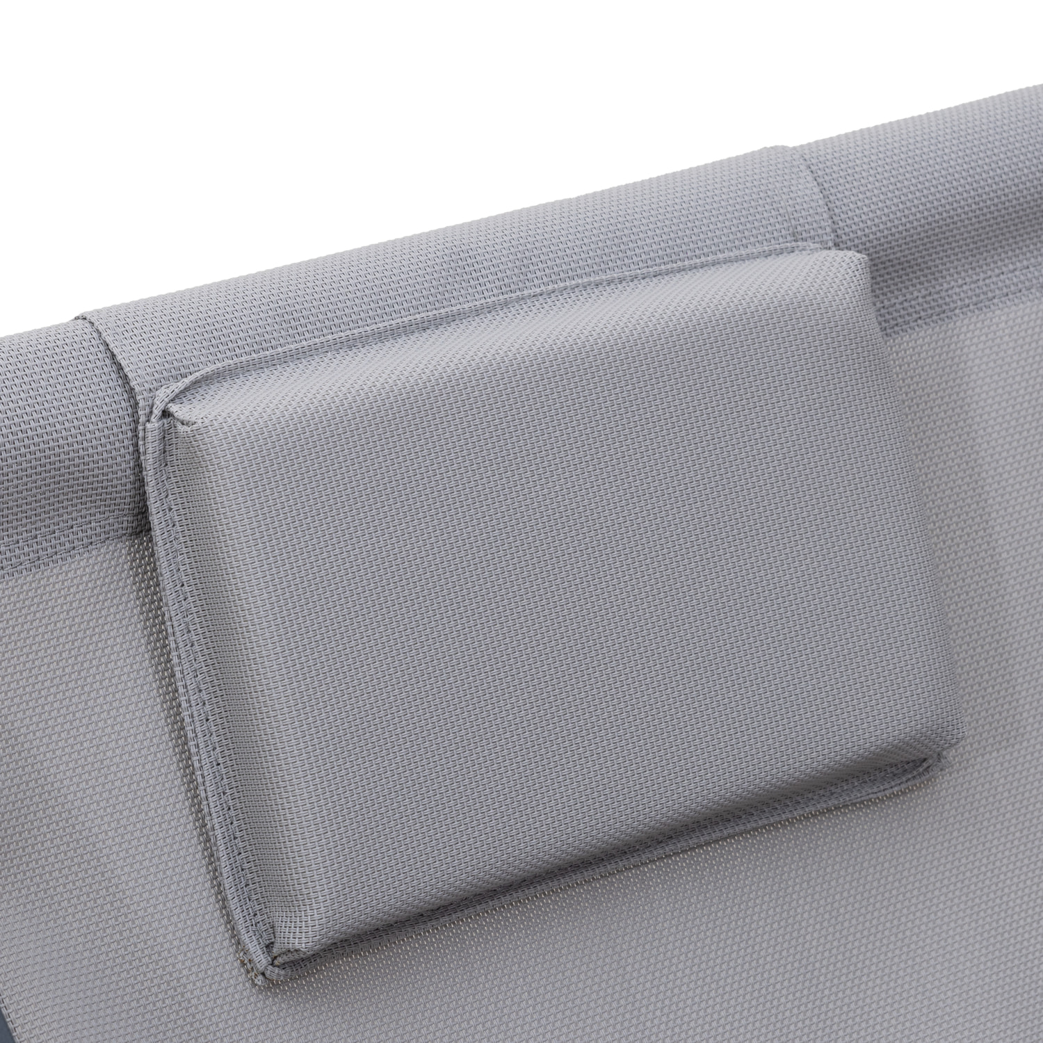 Lot de 2 chiliennes CYPRUS - textilène gris/structure blanche