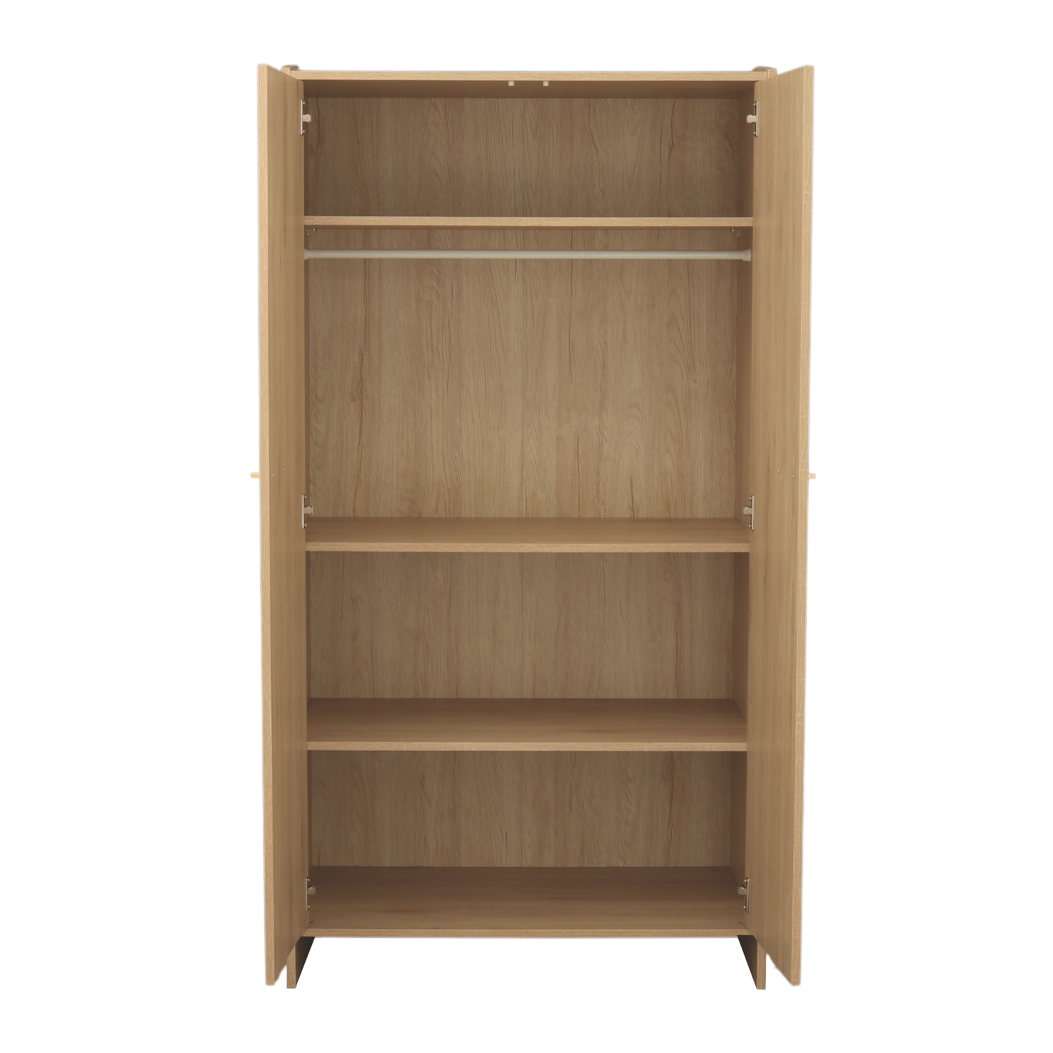 Armoire 2 portes décor bois hêtre
