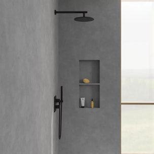 Douche de tête Universal ronde Noir mat