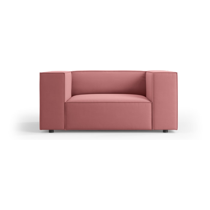 Fauteuil "Arendal" en velours saumon