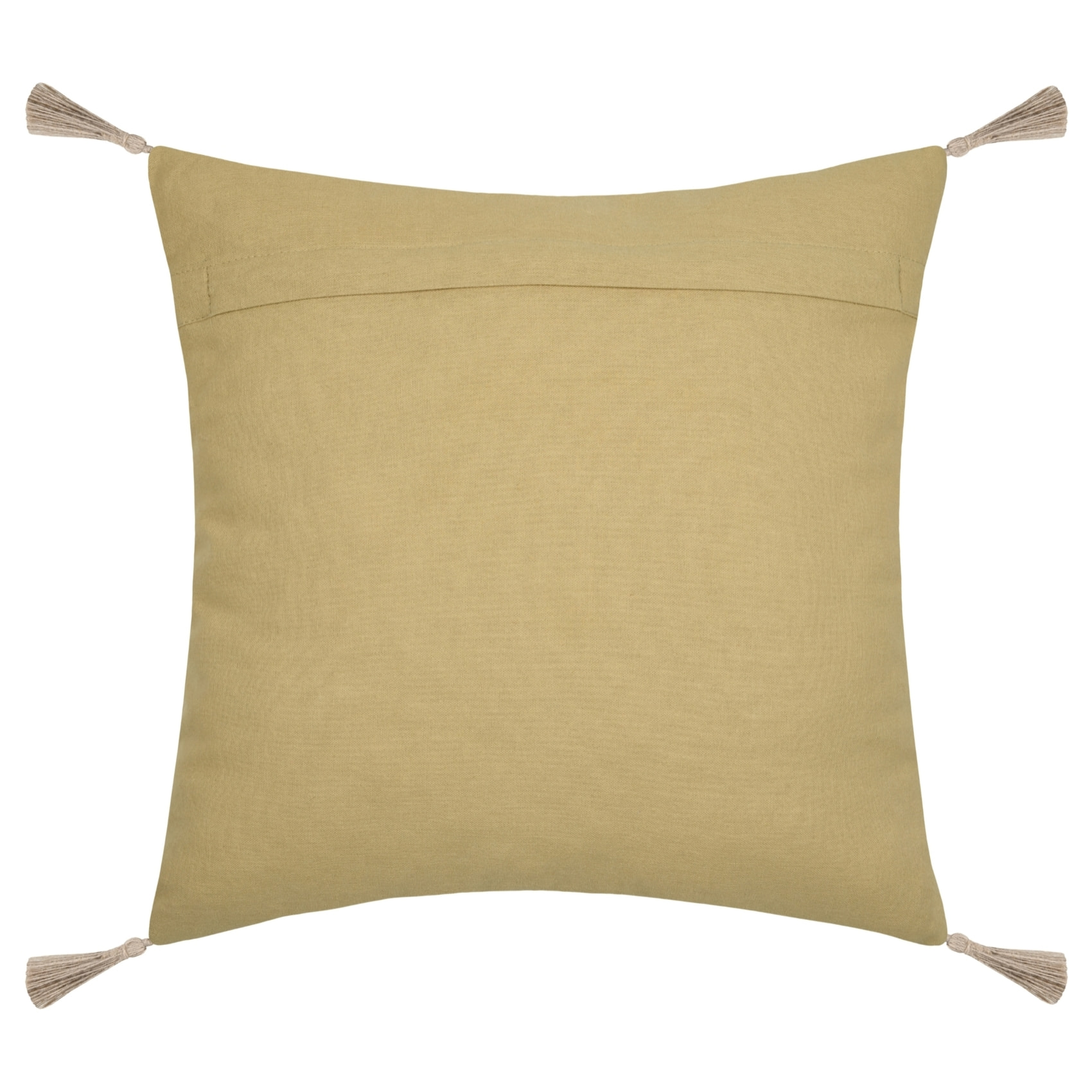 Coussin avec motifs palmier - Jaune moutarde