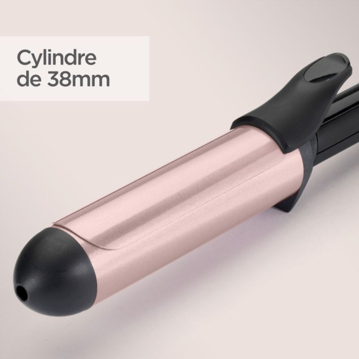 Fer à boucler BABYLISS C453E Rose quartz 38MM tong