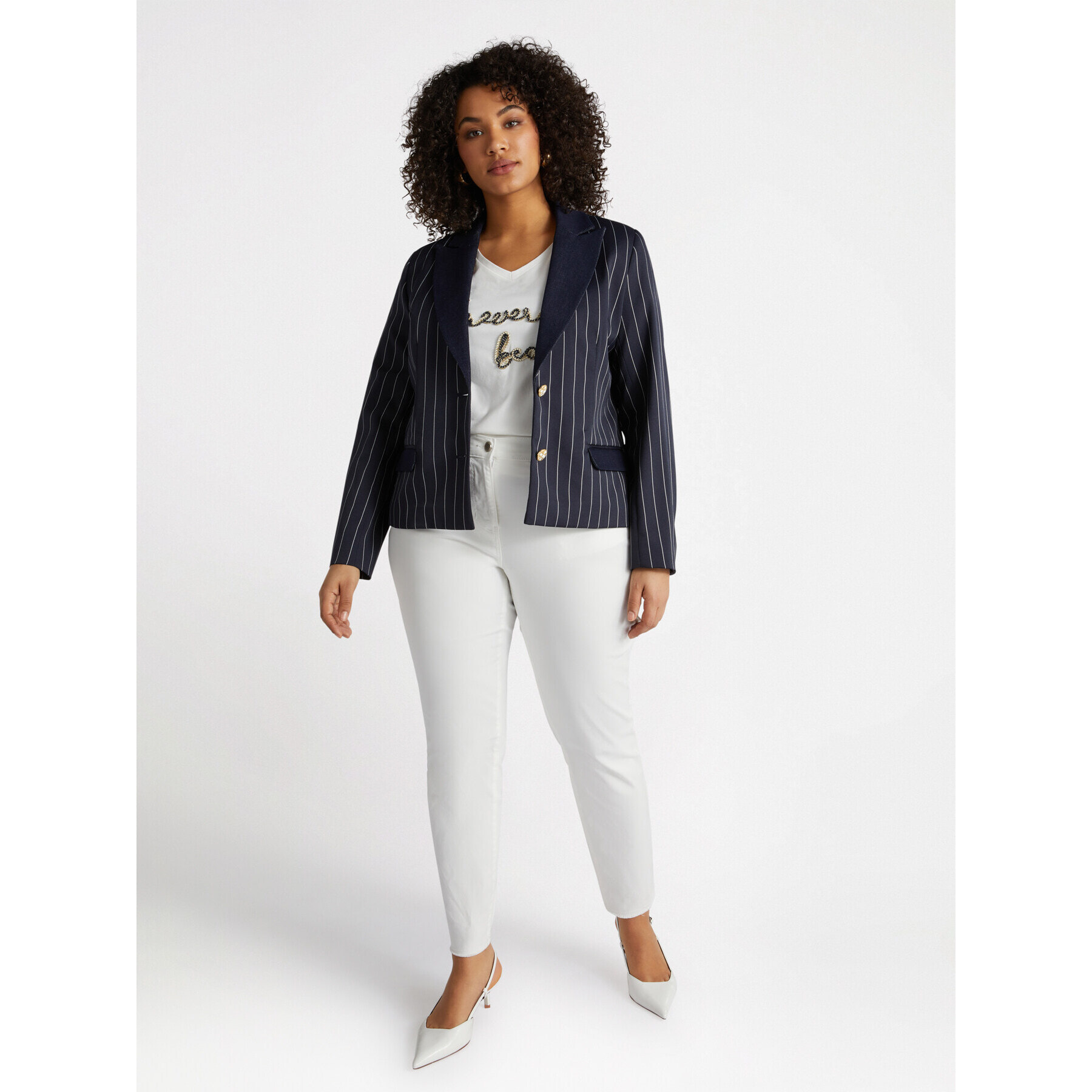 Fiorella Rubino - Pantaloni skinny - Bianco