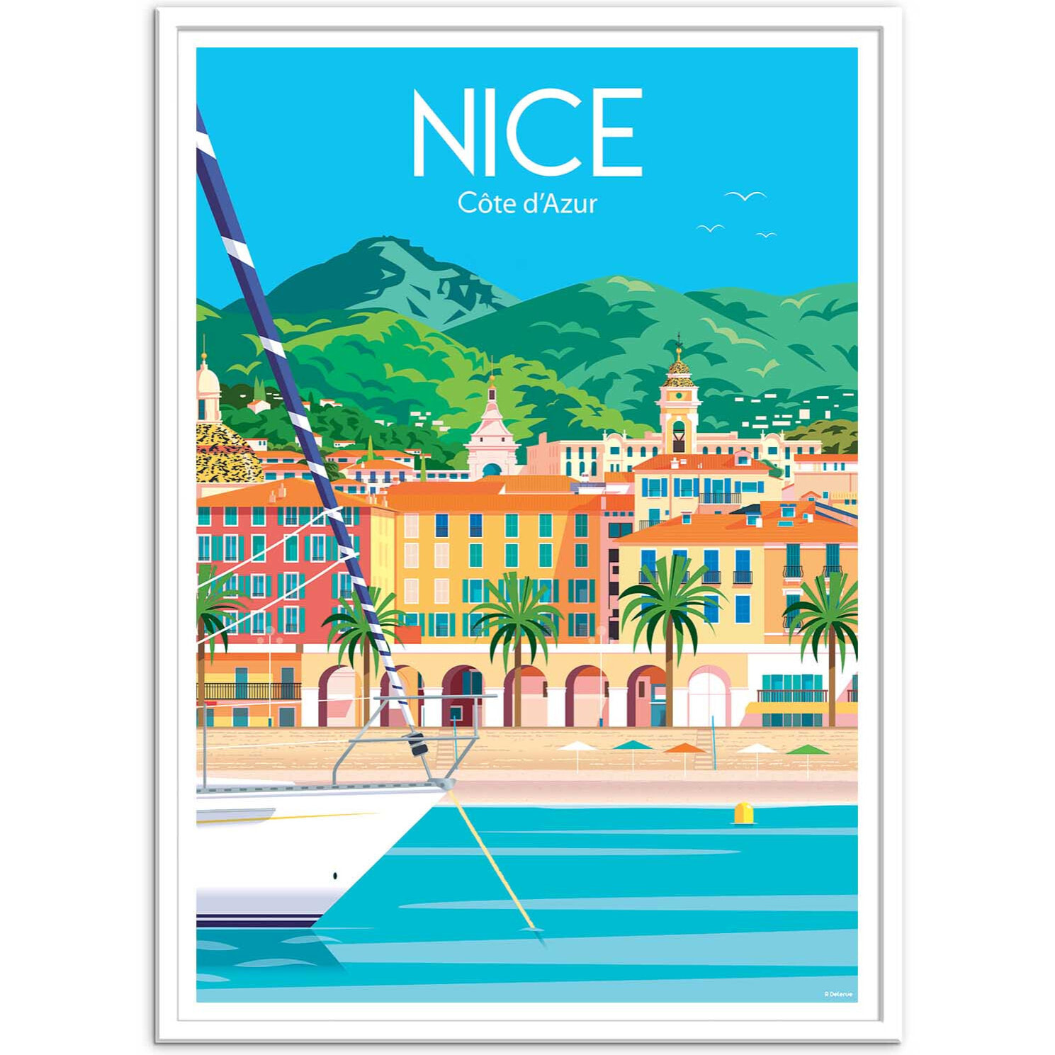 Affiche - Nice Côte d'Azur - Raphael Delerue