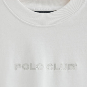 Maglietta JK bianca con logo a contrasto Polo Club