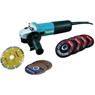 Meuleuse Ø125 mm 720W - MAKITA - avec 7 Disques - coffret - GA5030RSP6