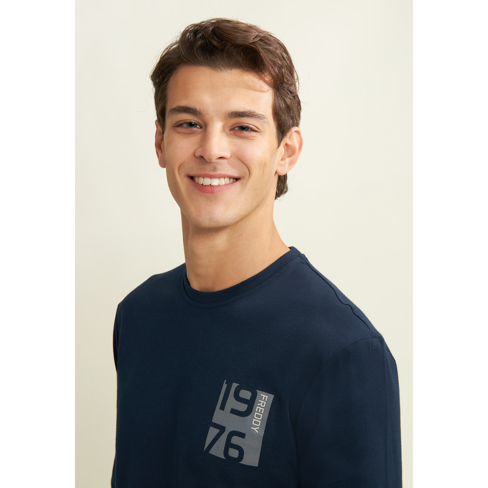 T-shirt manica lunga con stampa 1976