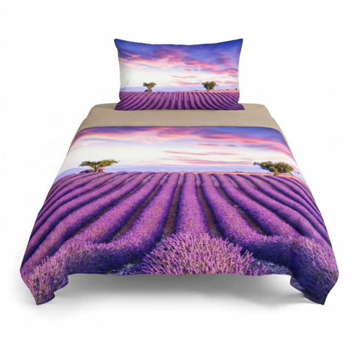 Completo lenzuola singolo in cotone con stampa alta qualità, set letto con lenzuolo sopra, sotto con angoli e federa, morbido e traspirante per pelli sensibili, colori brillanti e resistenti ai lavaggi, certificato OEKO-TEX, comfort quotidiano