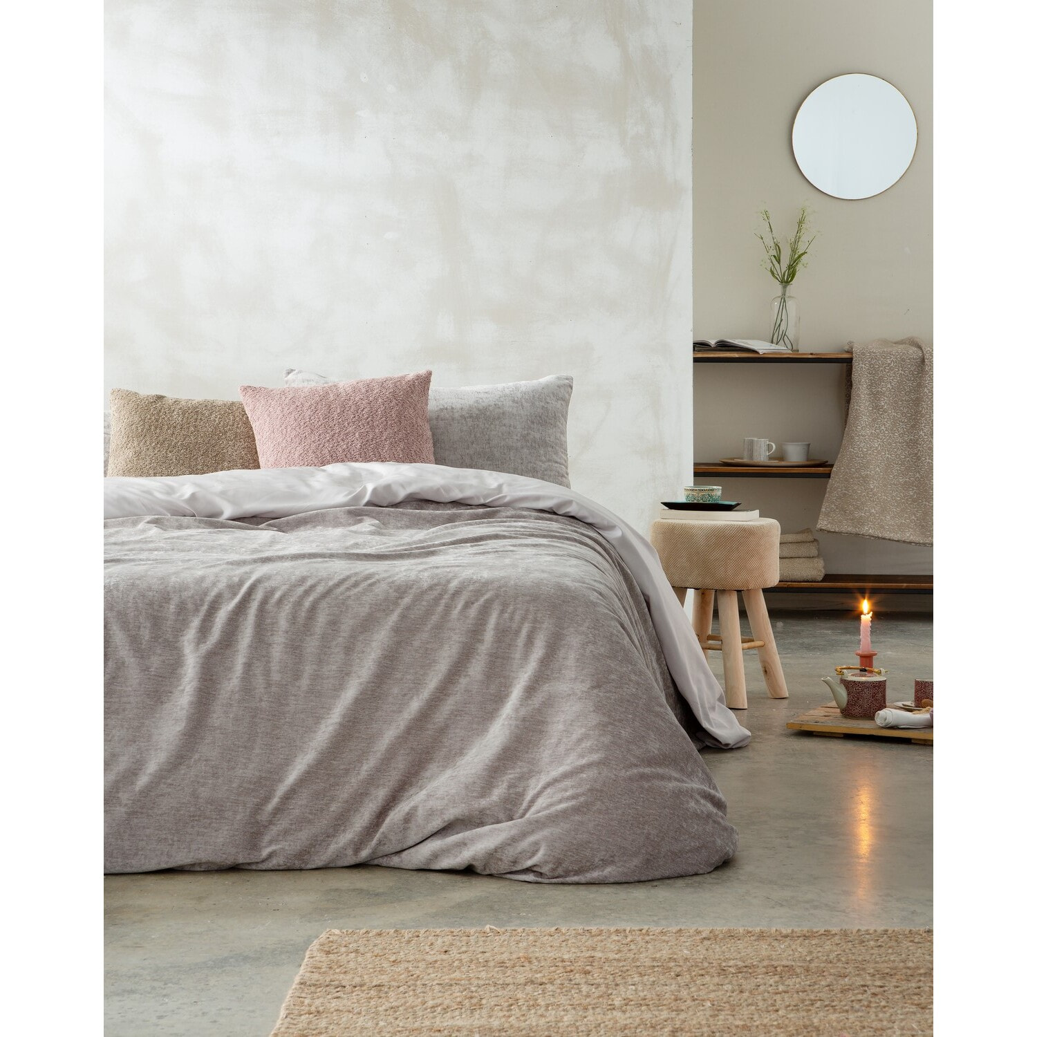 Housse de couette velvet beige
