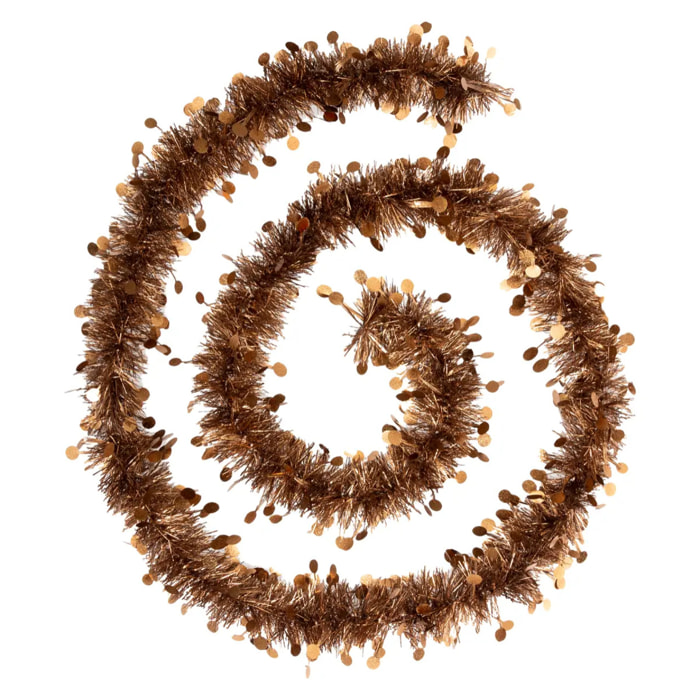 Guirlande pastilles embossées 10cmx2m 4 plis bronze