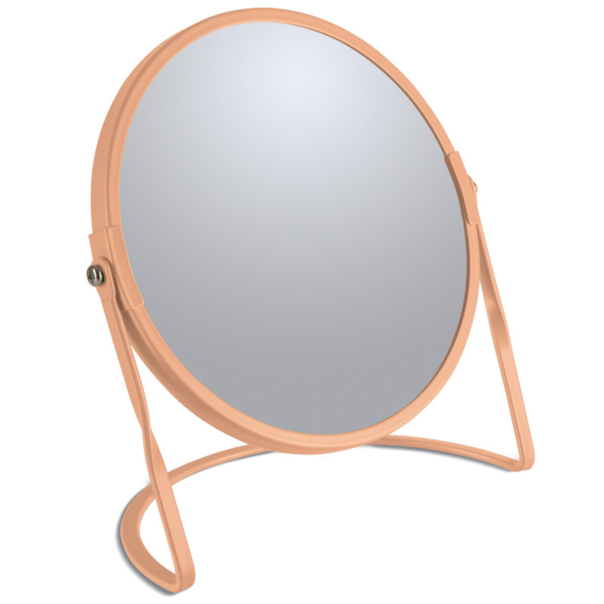 Miroir grossissant sur pied Acier AKIRA Pêche mat Spirella